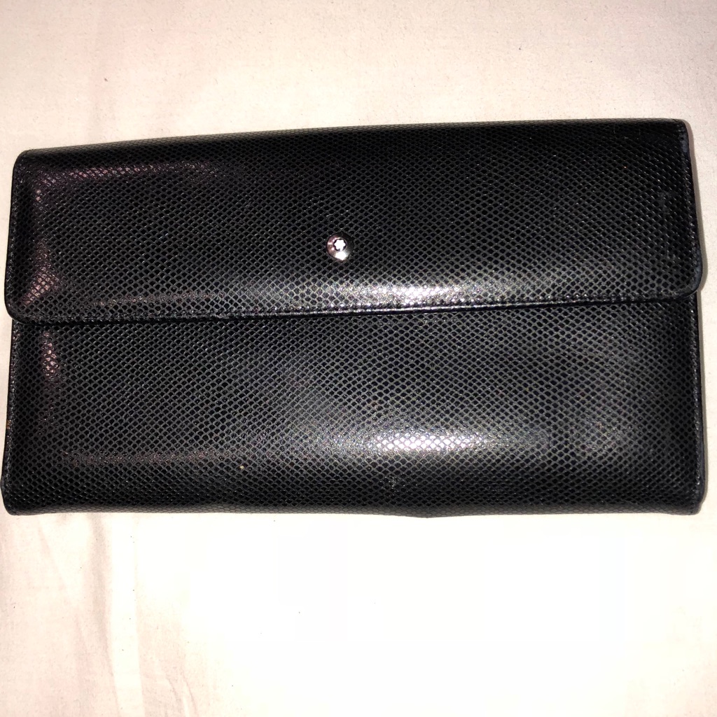 Montblanc Large Wallet, Black, Euc, Like New